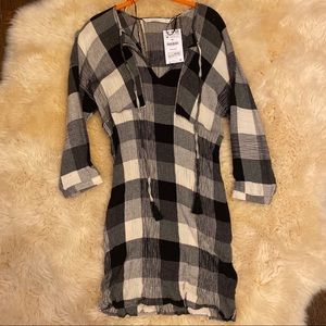 NWT Zara Checkered Dress Size M